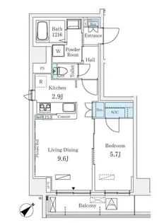 Raum麻布十番【3階】の間取り