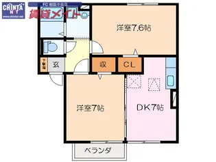 コスモスハウス A【1階】の間取り