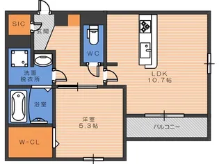 グランピース駒川【3階】の間取り
