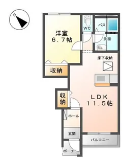 メルヴェイユ【1階】の間取り
