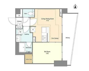 LIBR GRANT 四谷三丁目【4階】の間取り