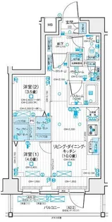 デュオステージ北千住III【7階】の間取り