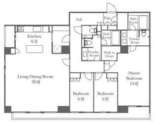 六本木グリーンテラス【2階】の間取り
