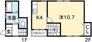 ミュージア福島A棟【1階】の間取り