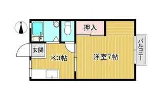 大川ハイツ【2階】の間取り