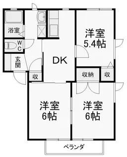 グランシャリオB【2階】の間取り