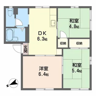 西原アパート【1階】の間取り
