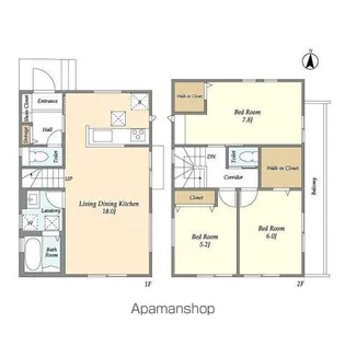 東京都世田谷区上北沢1【一戸建】の間取り