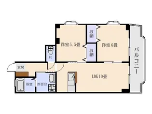 サンパレス新屋敷【4階】の間取り