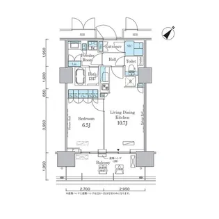 HARUMI FLAG PORT VILLAGE C棟【15階】の間取り