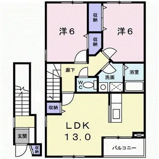ベルヴェデーレ白尾 C【2階】の間取り