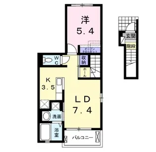 千葉県市川市押切【アパート】の間取り