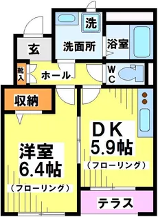 東京都調布市西つつじケ丘2【アパート】の間取り