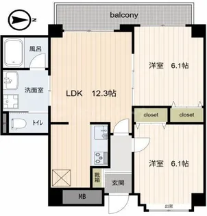 アトラス柴又【1階】の間取り