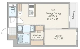 (仮称)ARM新井薬師前【2階】の間取り