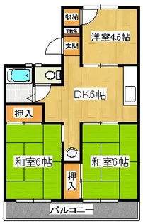 サンハイツI【2階】の間取り