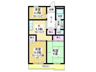 レジデンス的場【1階】の間取り