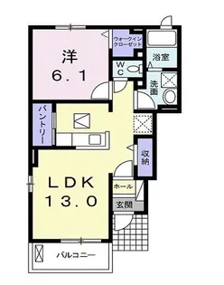 クワルツ・ド・ロッシュ龍【1階】の間取り