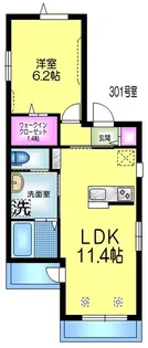 QUATRE カトル【3階】の間取り