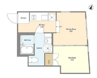 エクサム西小山(EXAM西小山)【1階】の間取り