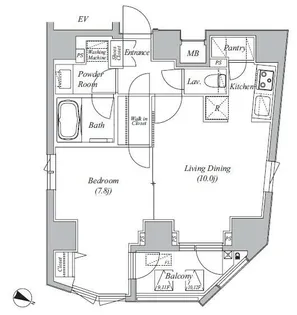 Casa Splendido La plus 元赤坂【11階】の間取り