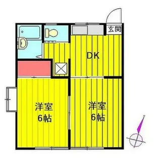 サンフラワーコーポ【2階】の間取り