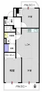 東久パレス赤塚【3階】の間取り
