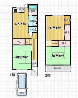 京都府京都市伏見区羽束師志水町【一戸建】の間取り