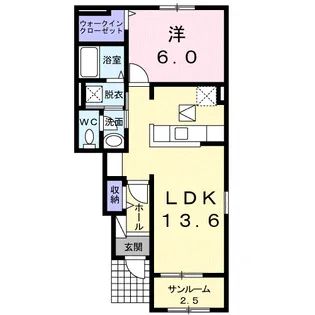 ベル 郎 慧【1階】の間取り