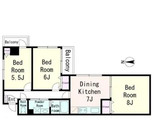ブリヤン西川口【3階】の間取り