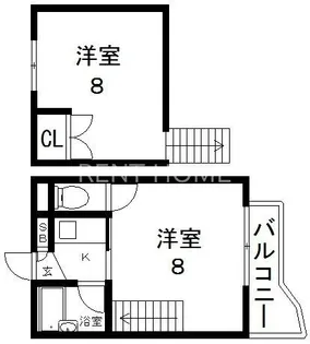 ベルジュネス【5階】の間取り