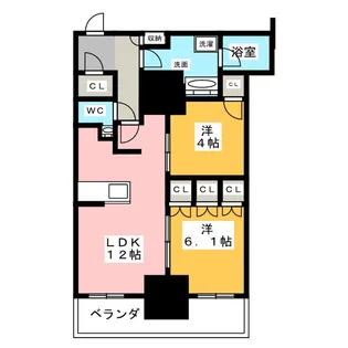 ルミナリータワー池袋【17階】の間取り