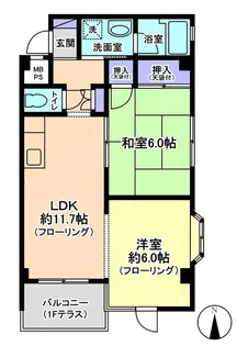 ヒューマンビルド南越谷101【1階】の間取り