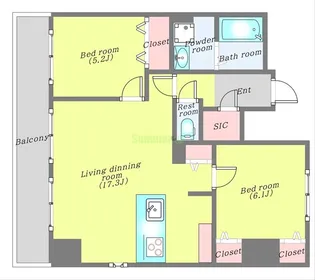チャコールウッドステージ【5階】の間取り