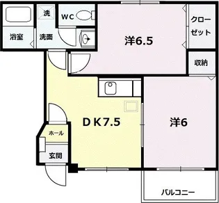 パルテールE【1階】の間取り