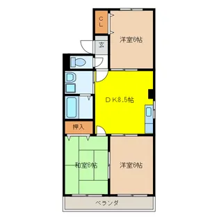 ジ・ラソーレ【3階】の間取り