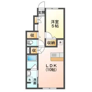アヴニールデゼル【1階】の間取り