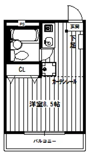 ルベール東中野【2階】の間取り