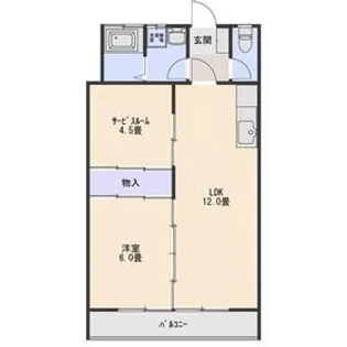 リトル総社【1階】の間取り