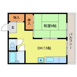 本宮ハイツ【4階】の間取り