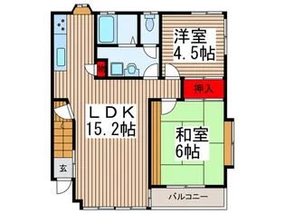 メゾンイッコク【2階】の間取り