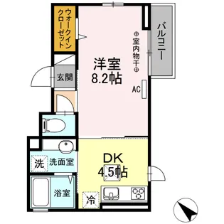 プランドール港南【1階】の間取り