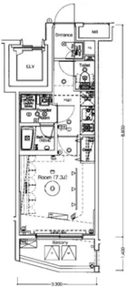ブライズ清澄白河【7階】の間取り