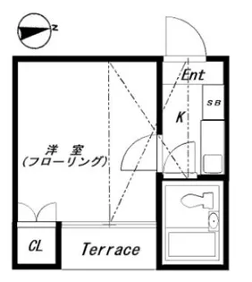 サンクレアB【1階】の間取り