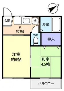 コーポ江原【2階】の間取り