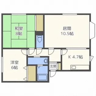 KIマンション37B【2階】の間取り