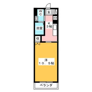 confor鴨宮【3階】の間取り