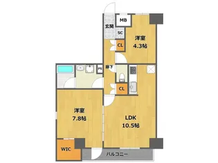 YU YU PARK【5階】の間取り