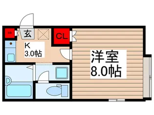 グランデュール市川D【1階】の間取り