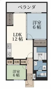 雑餉隈ステーションハイツ【6階】の間取り